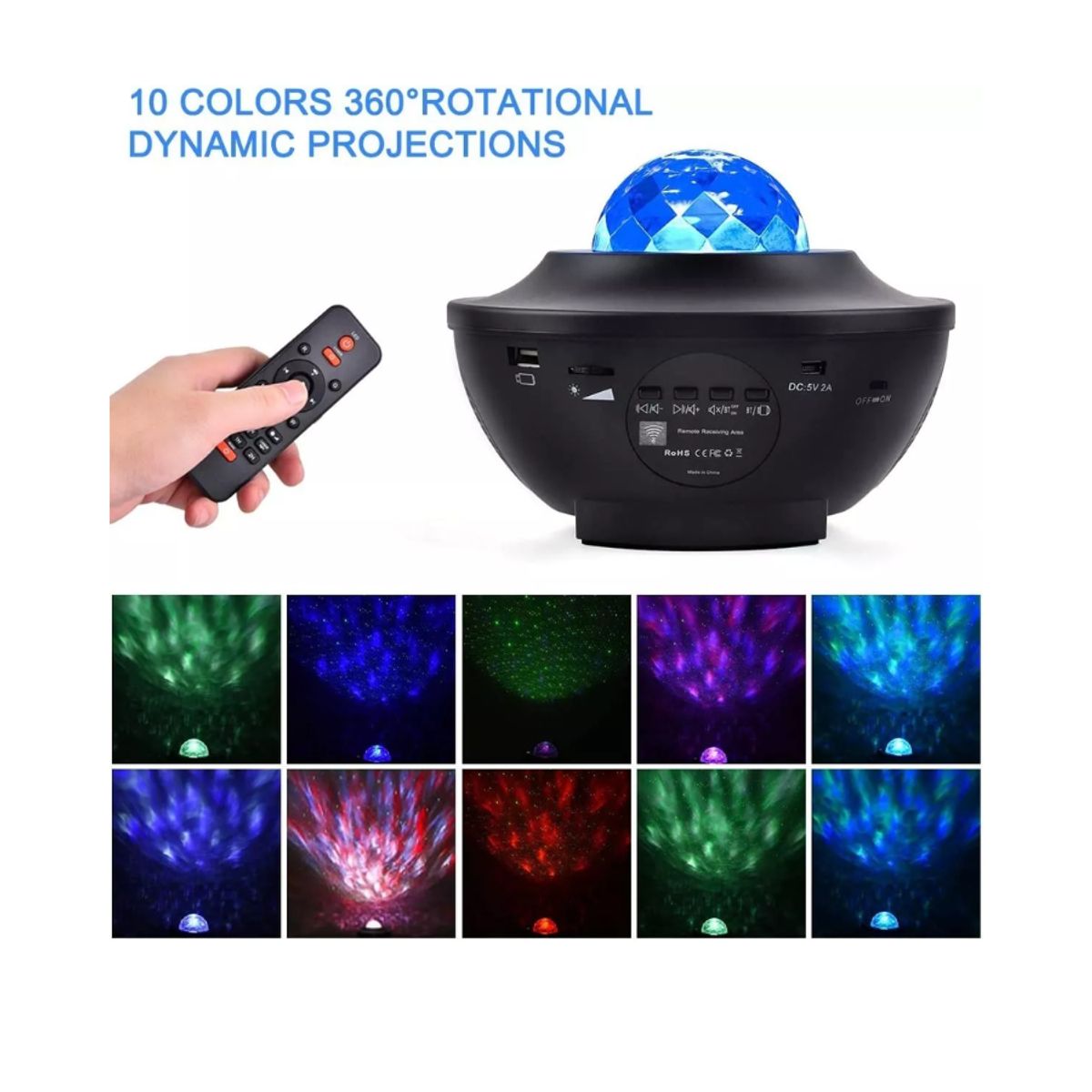 GENERICO - Proyector lampara  Luces Led Efecto Ondas de Agua RGB