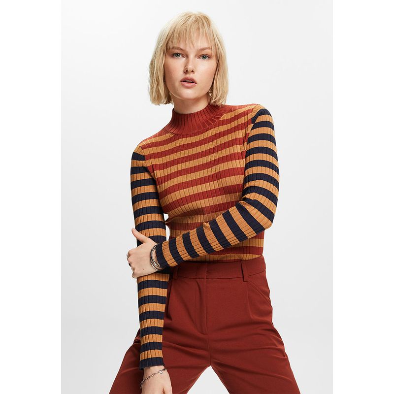 ESPRIT - Sweater De Punto Acanalado A Rayas Mujer Esprit ESPRIT