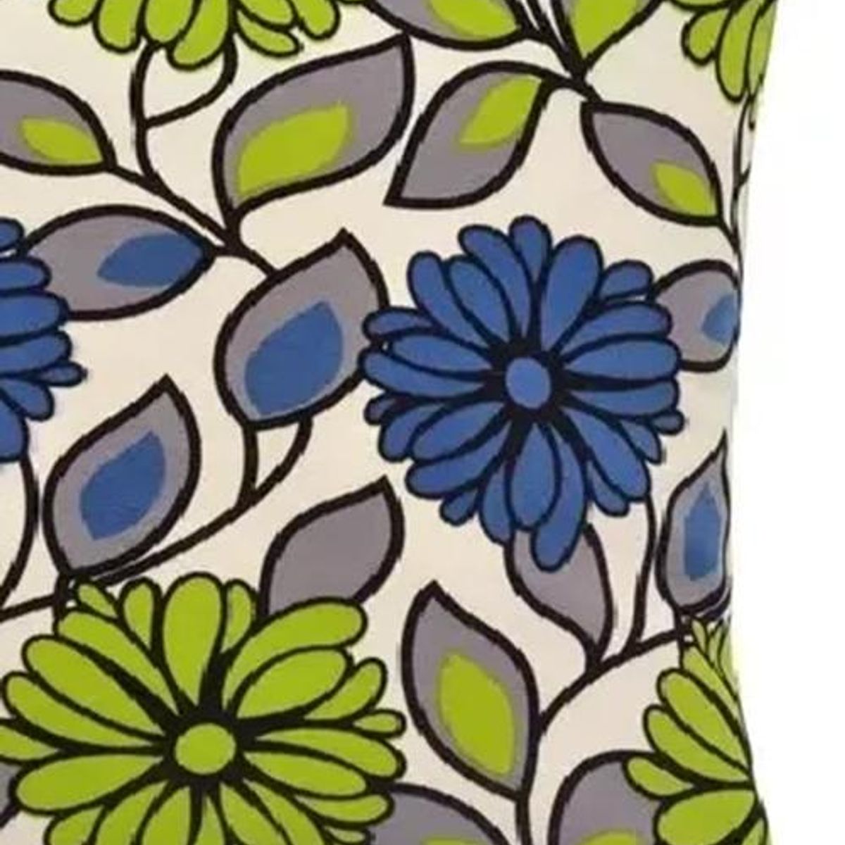 GENERICO - Pack 6 Fundas Cojín con Diseños y Colores 43x43 cm Verde-Azul Flor