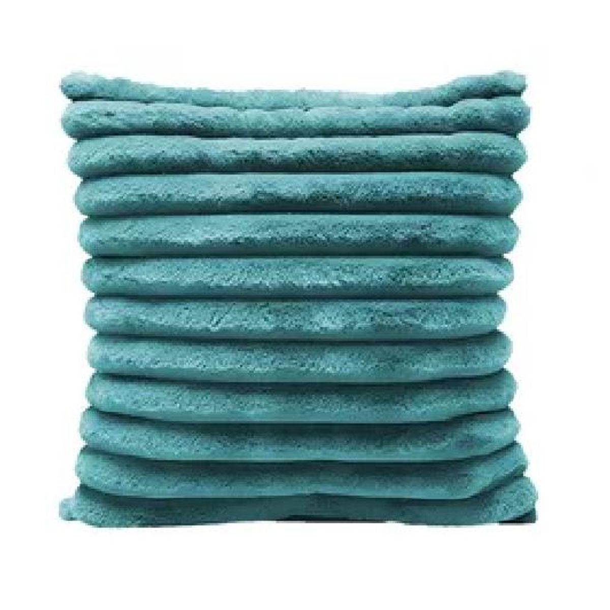 GENERICO - Pack 2 fundas cojín super suave líneas decoración 43x43 cm turquesa