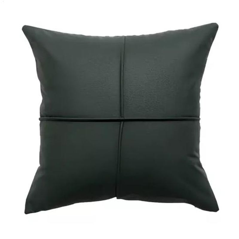 GENERICO - Pack 6 fundas cojín almohada ecocuero impermeable 43 cm verde oscuro
