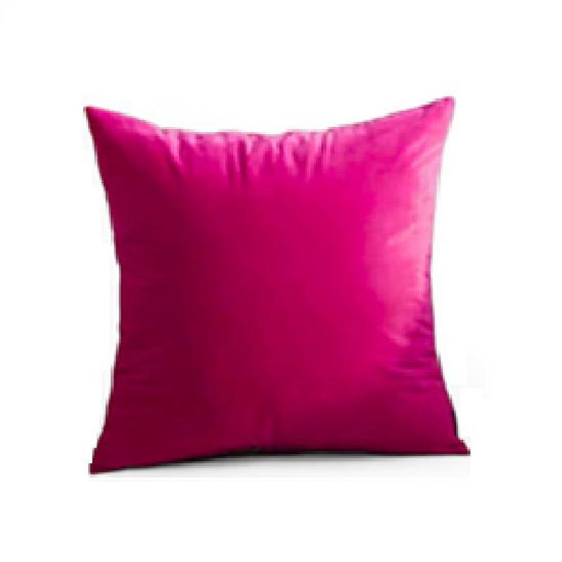 GENERICO - Funda Cojín Velvet Terciopelo Liso en Variedad de Colores - Fucsia