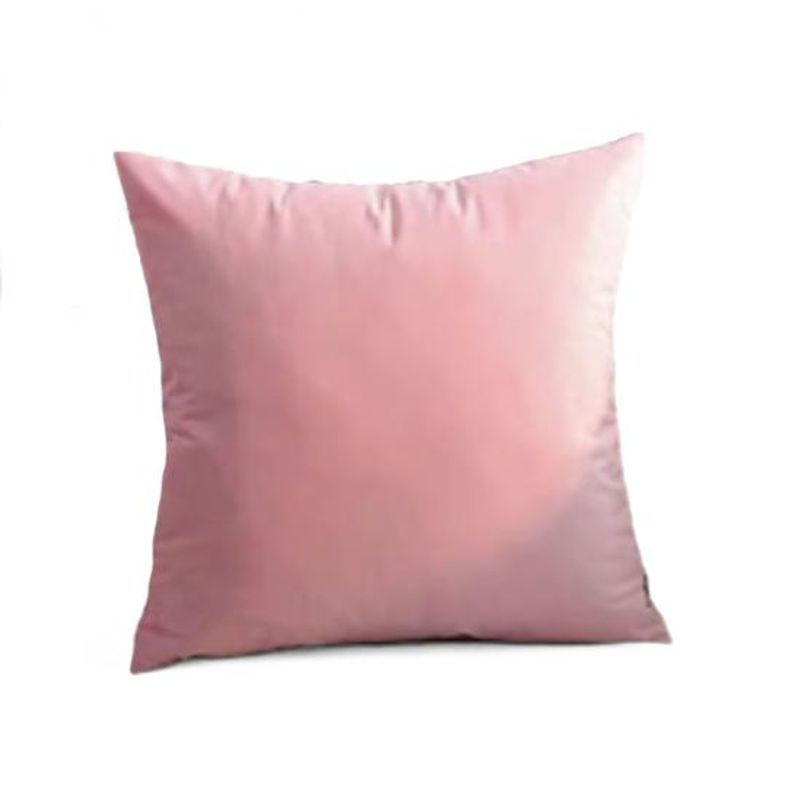 GENERICO - Funda Cojín Velvet Terciopelo Liso en Variedad de Colores - Rosado