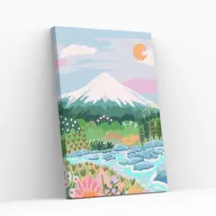 GENERICO - Pintura con números en bastidor 40x50 - Volcán Osorno Mágico - Painting by numbers