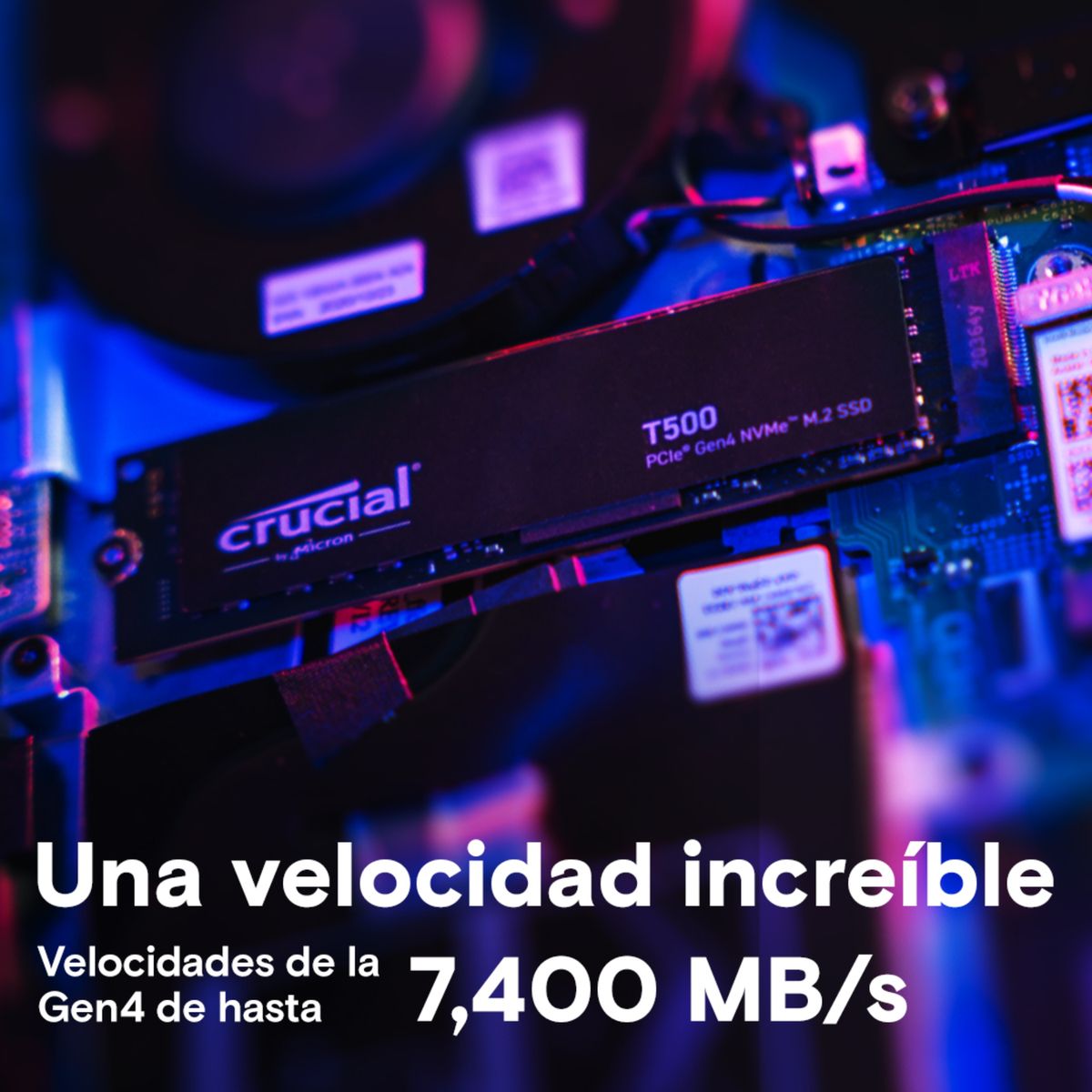 CRUCIAL - Disco de Estado Sólido SSD Crucial T500 2 TB