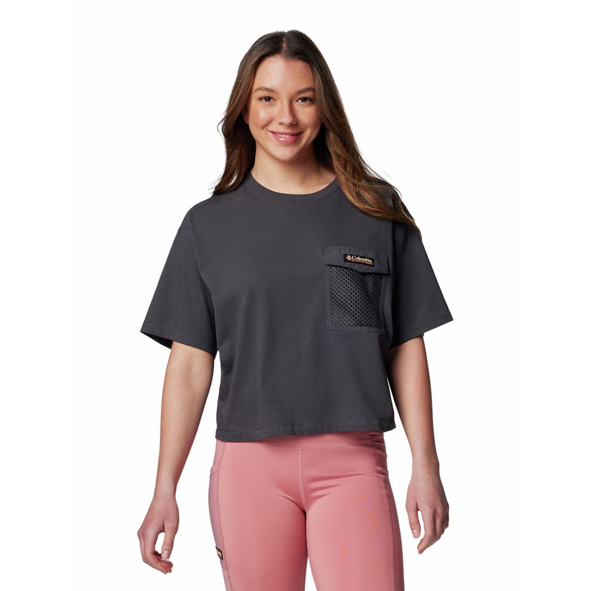 COLUMBIA - Polera Mujer Painted Peak Knit Gris COLUMBIA