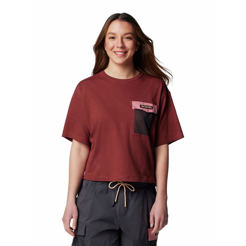 COLUMBIA - Polera Mujer Painted Peak Knit Rojo COLUMBIA