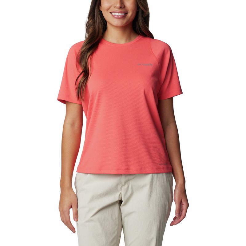 COLUMBIA - Polera Mujer Summit Valley Crew Rojo COLUMBIA