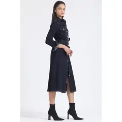 LIOLA - Vestido Midi Denim, Indigo
