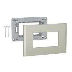 BTICINO - PLACA 3P TERRA CON SOPORTE