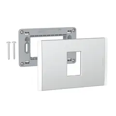BTICINO - PLACA 1P METAL ALUMINIO CON SOPORTE