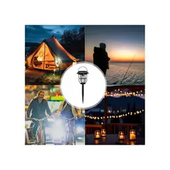 GENERICO - Lampara solar estaca exterior para jardin luces led con sensor