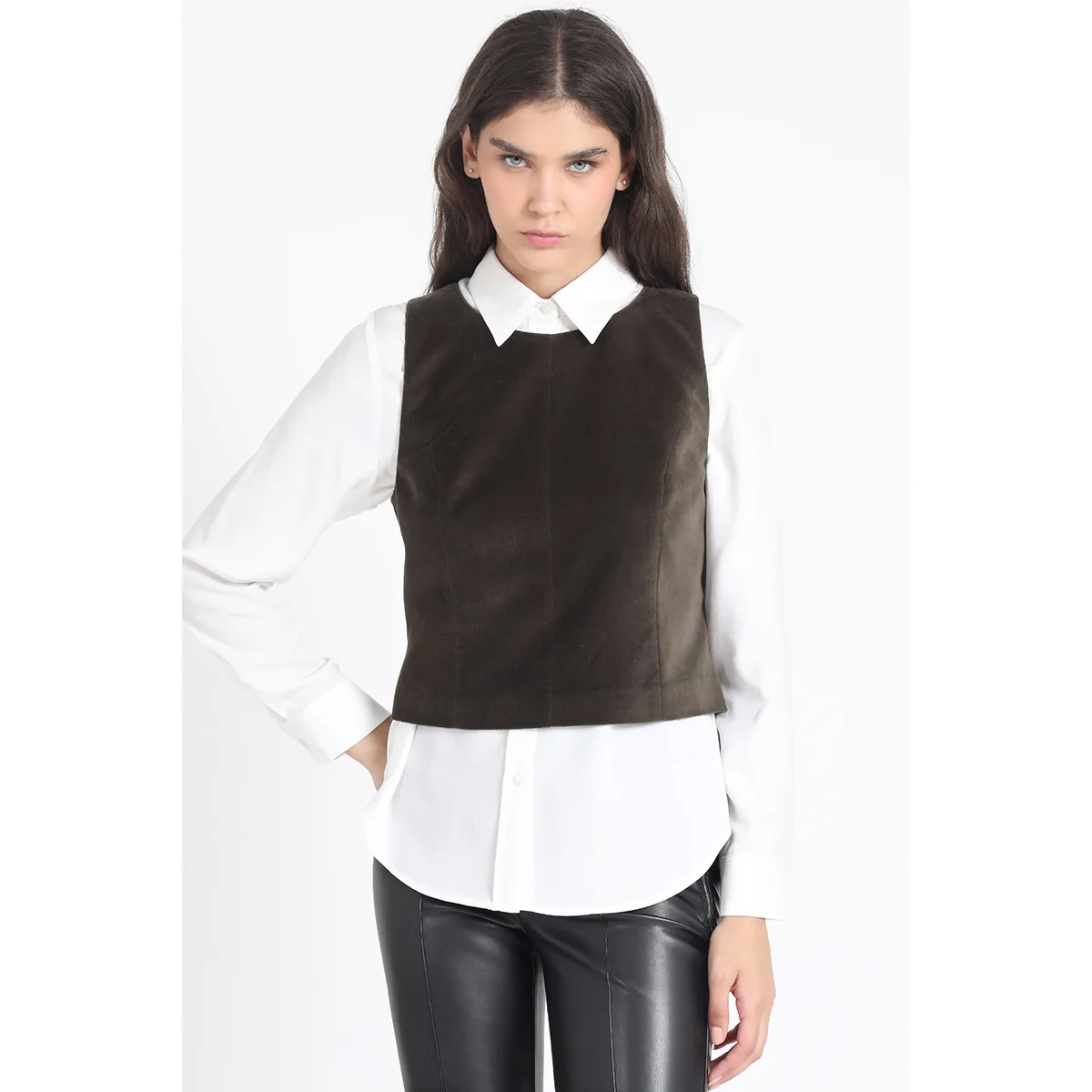 LIOLA - Top Terciopelo, Militar Liola