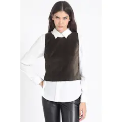 LIOLA - Top Terciopelo, Militar