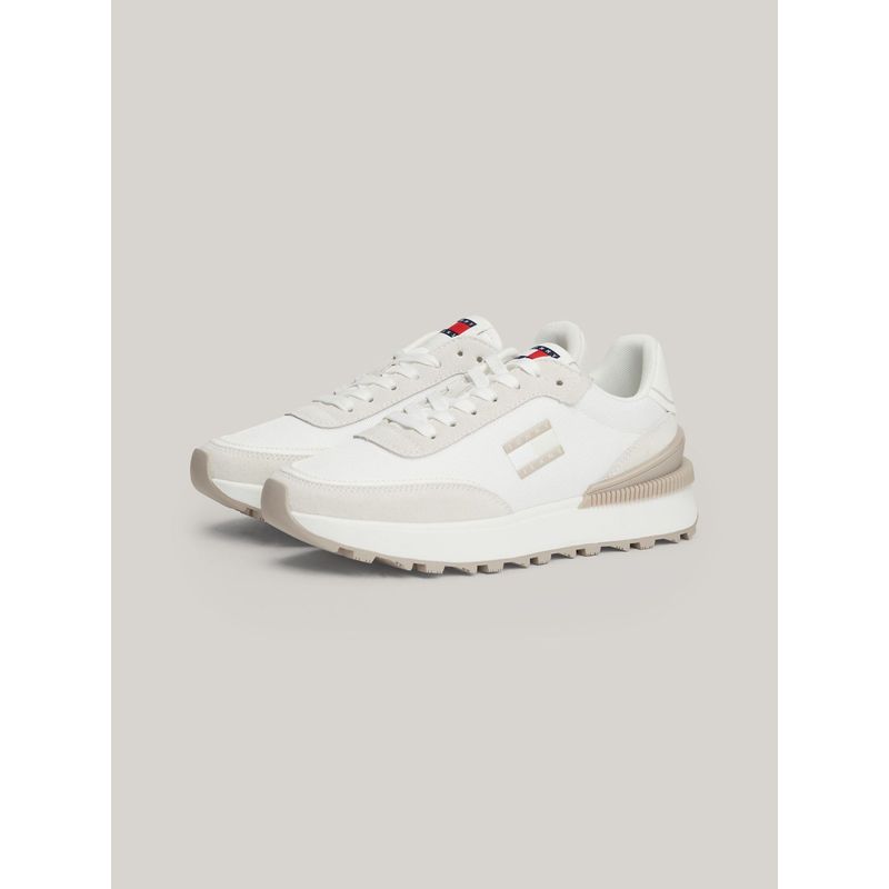 TOMMY HILFIGER - Zapatillas Running Con Suela Dentada Beige Tommy Hilfiger