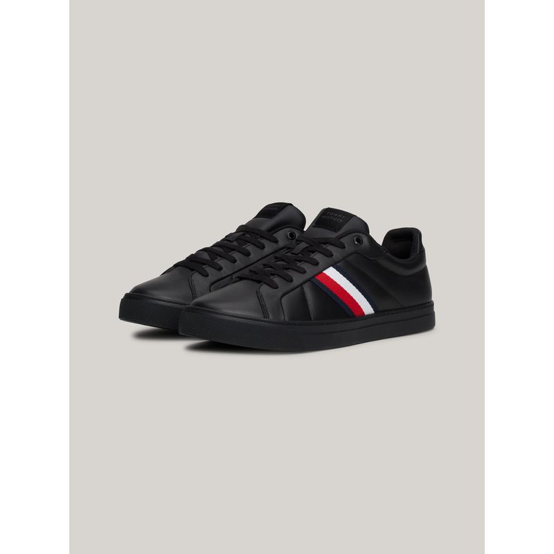 TOMMY HILFIGER - Zapatillas Icon Court Stripes Negro Tommy Hilfiger