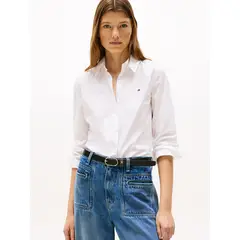 TOMMY HILFIGER - Camisa Stretch De Corte Regular Blanco