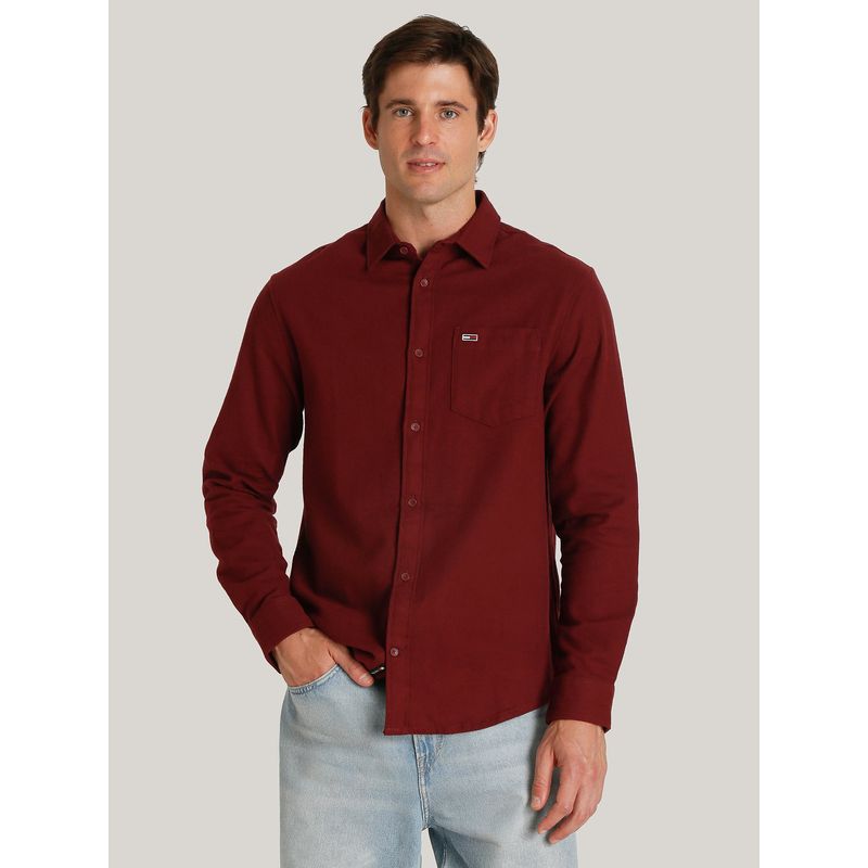 TOMMY HILFIGER - Camisa Flannel Regular Fit Rojo Tommy Hilfiger