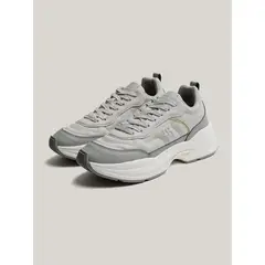 TOMMY HILFIGER - Zapatillas De Cuero Chunky Dressy Gris