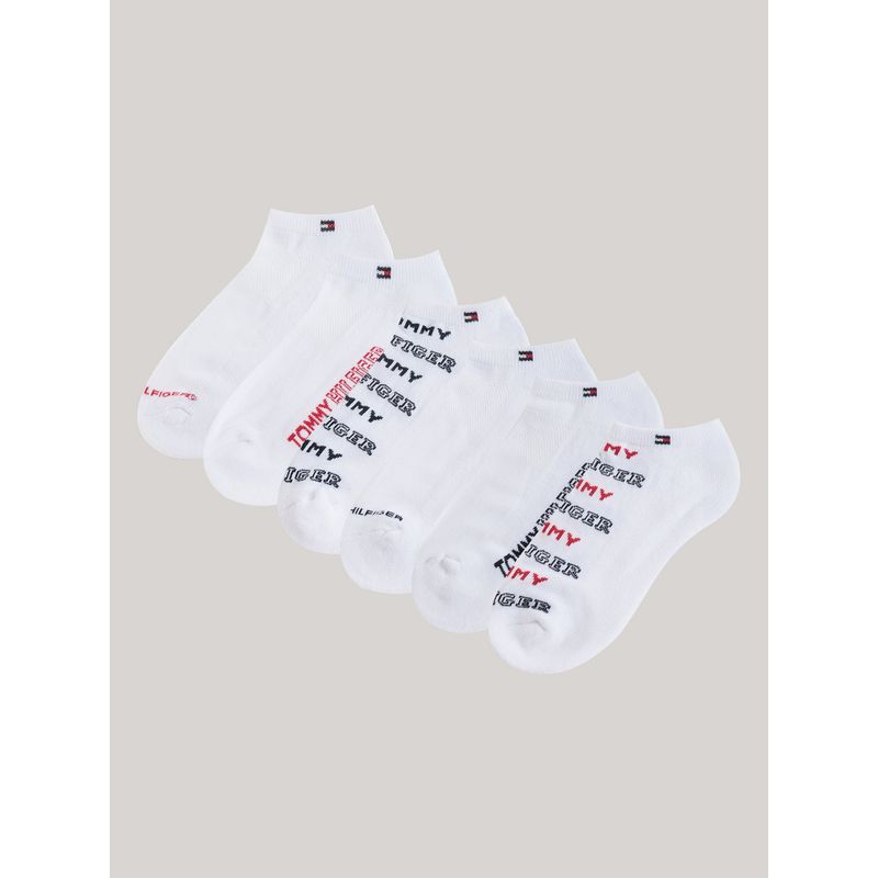 TOMMY HILFIGER - Pack De 6 Calcetines Athletic Invisibles Blanco Tommy Hilfiger