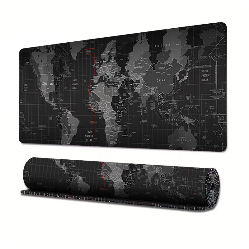 GENERICO - Mouse Pad Gamer Xxl Antideslizante Mapamundi 3mm 90x40cm