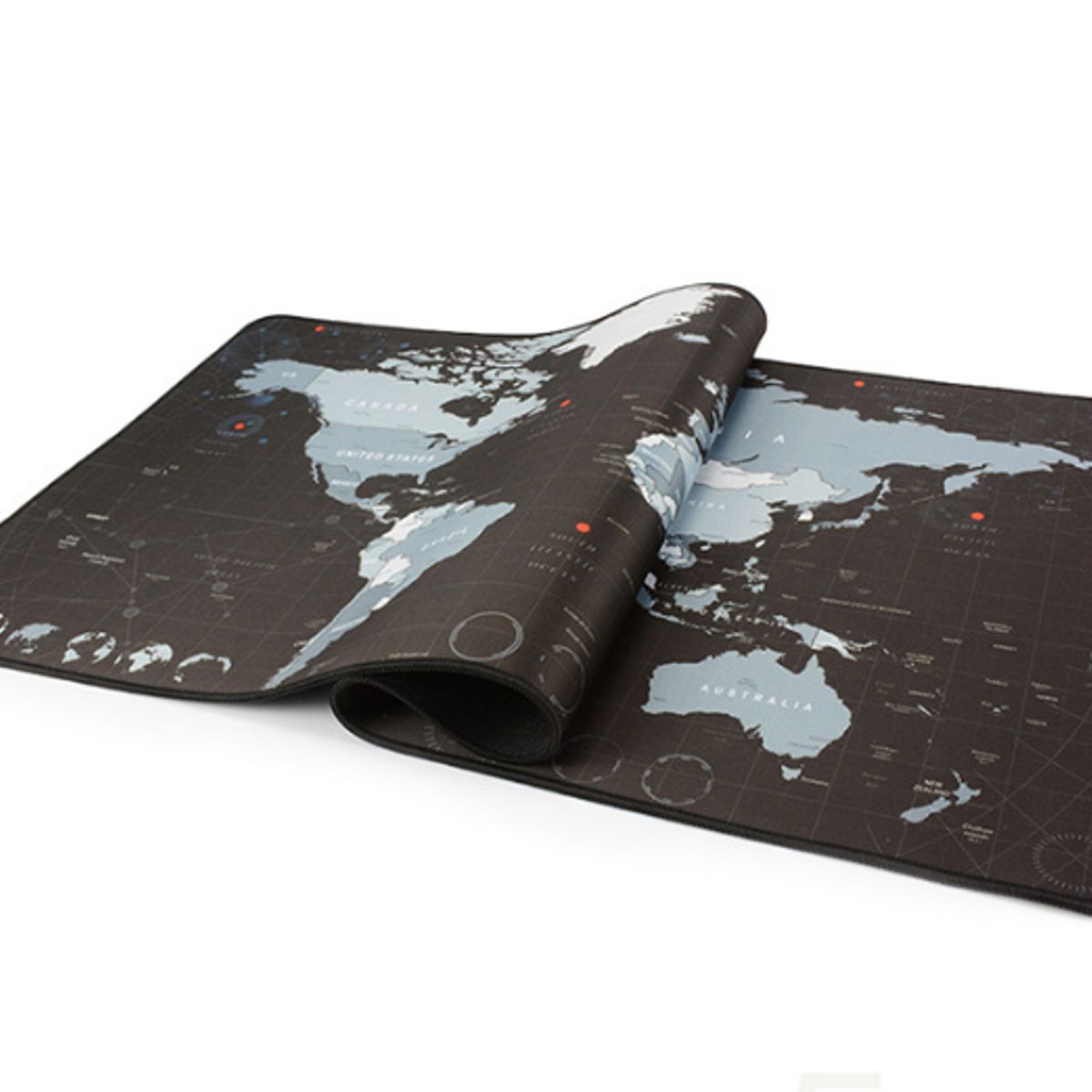 GENERICO - Mouse Pad Gamer Xxl Antideslizante Mapamundi 3mm 90x40cm