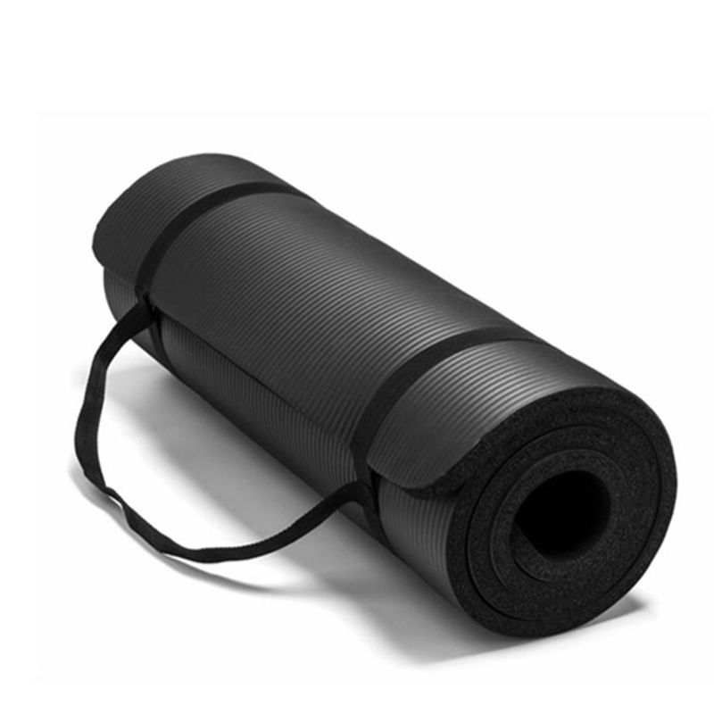 GENERICO - Mat 10 Mm Yoga Pilates Extra Grueso Largo Azul