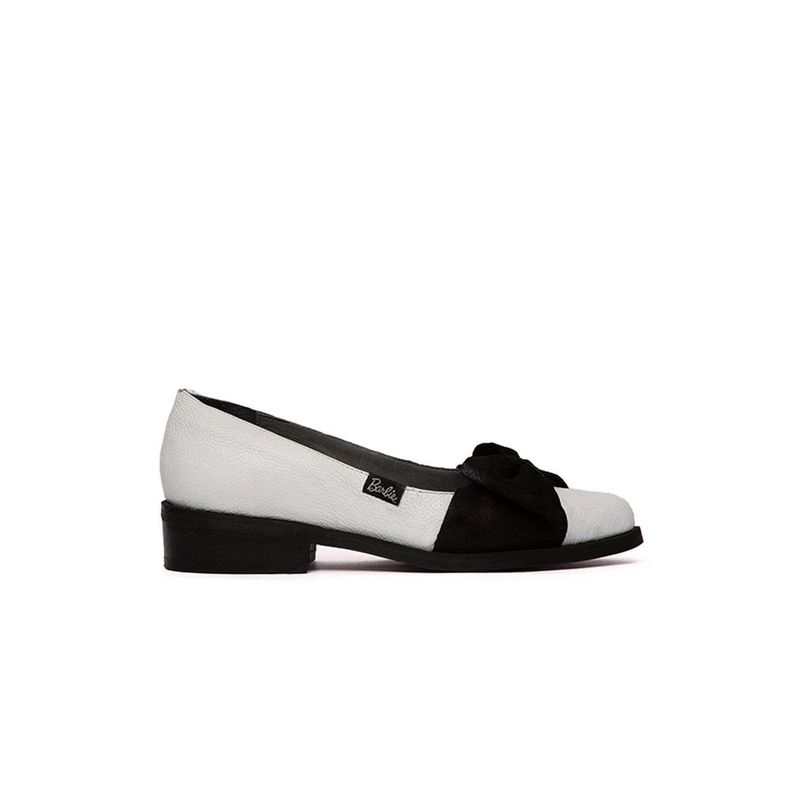 GIANI DAFIRENZE - Zapato Barbie De Cuero Betsy Negro Blanco C1.