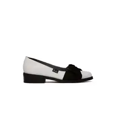 GIANI DAFIRENZE - Zapato Barbie De Cuero Betsy Negro Blanco C1.