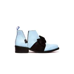 GIANI DAFIRENZE - Botin Barbie De Cuero Mollie Negro Celeste C2