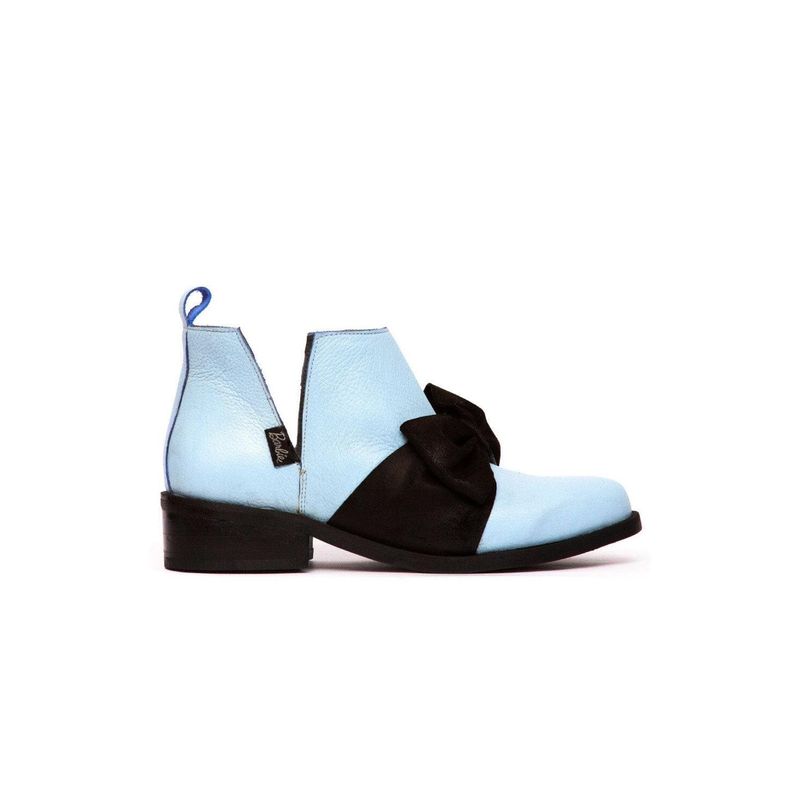 GIANI DAFIRENZE - Botin Barbie De Cuero Mollie Negro Celeste C2