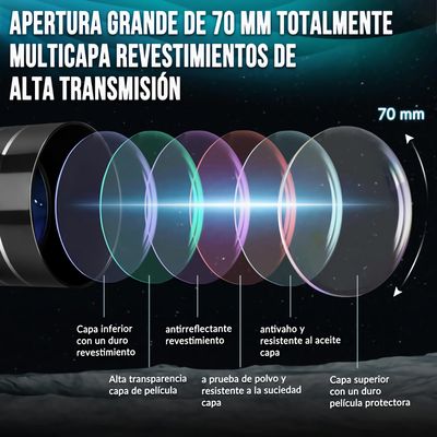 Imagen 2 del producto Telescopio Astronómico 70300mm 150x Con Soporte Celular