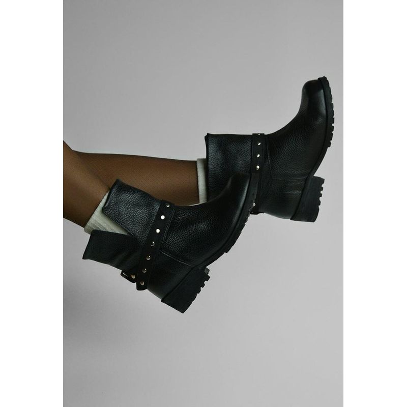GIANI DAFIRENZE - Bota Mujer De Cuero Rita C1 Negro