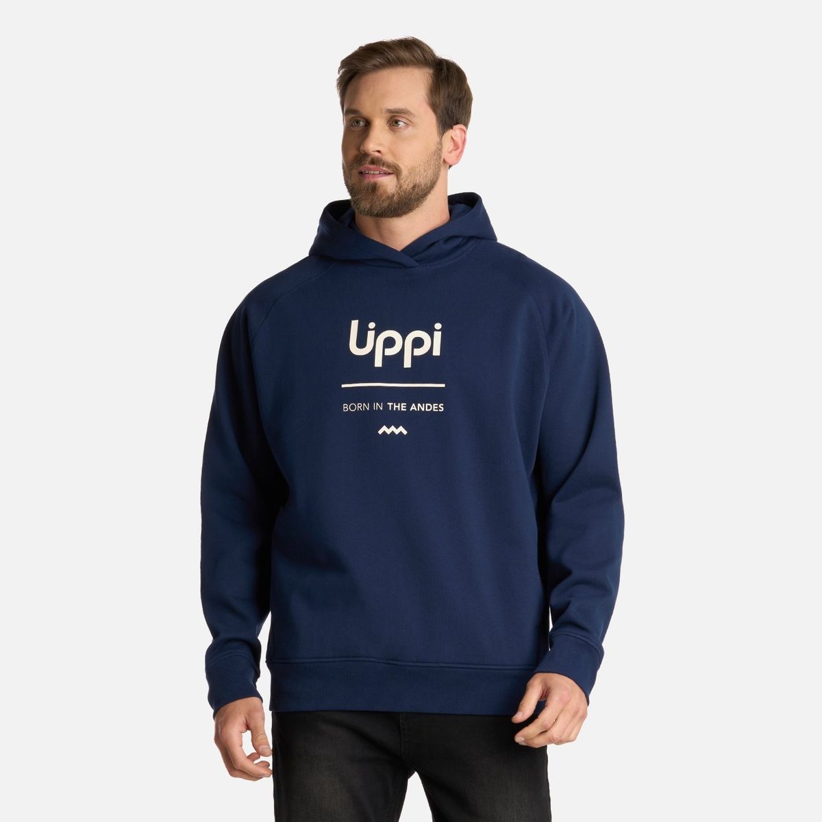 LIPPI - Polerón Hombre Insigne Hoody Sweatshirt Front Print Azul Marino Lippi