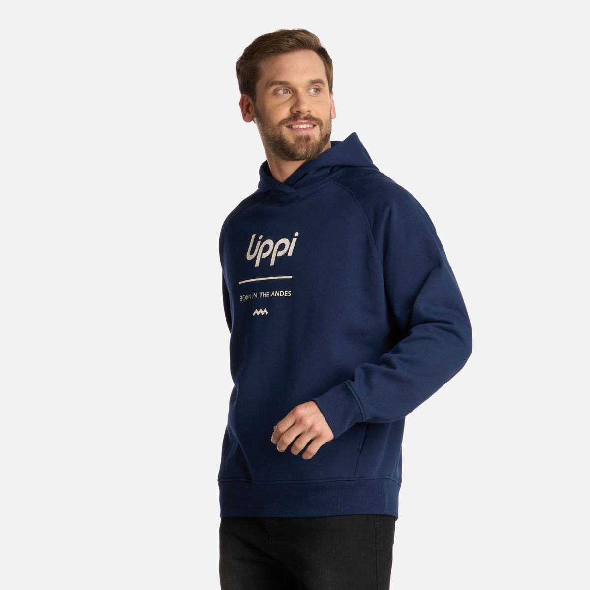 LIPPI - Polerón Hombre Insigne Hoody Sweatshirt Front Print Azul Marino Lippi