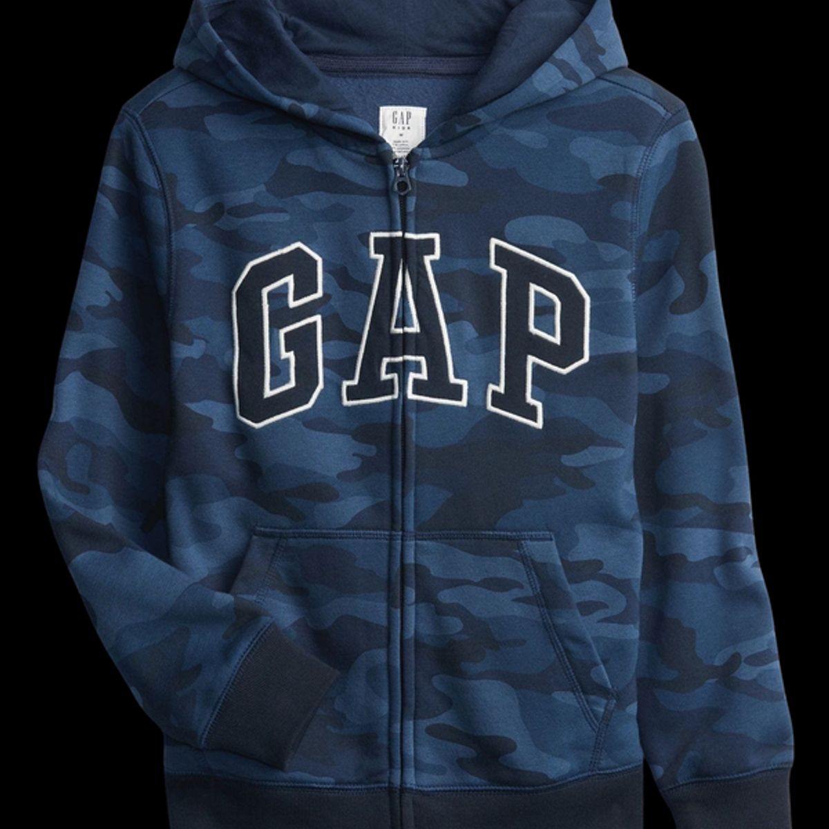 GAP - Polerón Logo Full Zipper Hombre Azul