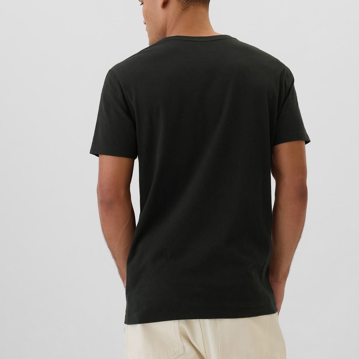 GAP - Polera Hombre Gap Mini Logo Manga Corta Negro