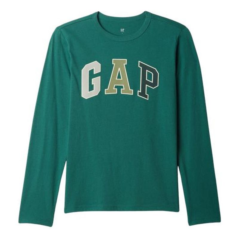 GAP - Polera Logo Manga Larga Hombre Verde