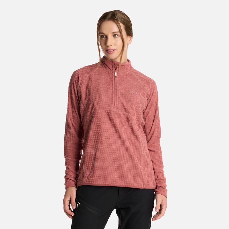 LIPPI - Polerón Mujer Jacaranda Nano-F 14 Zip Rosa Oscuro Lippi