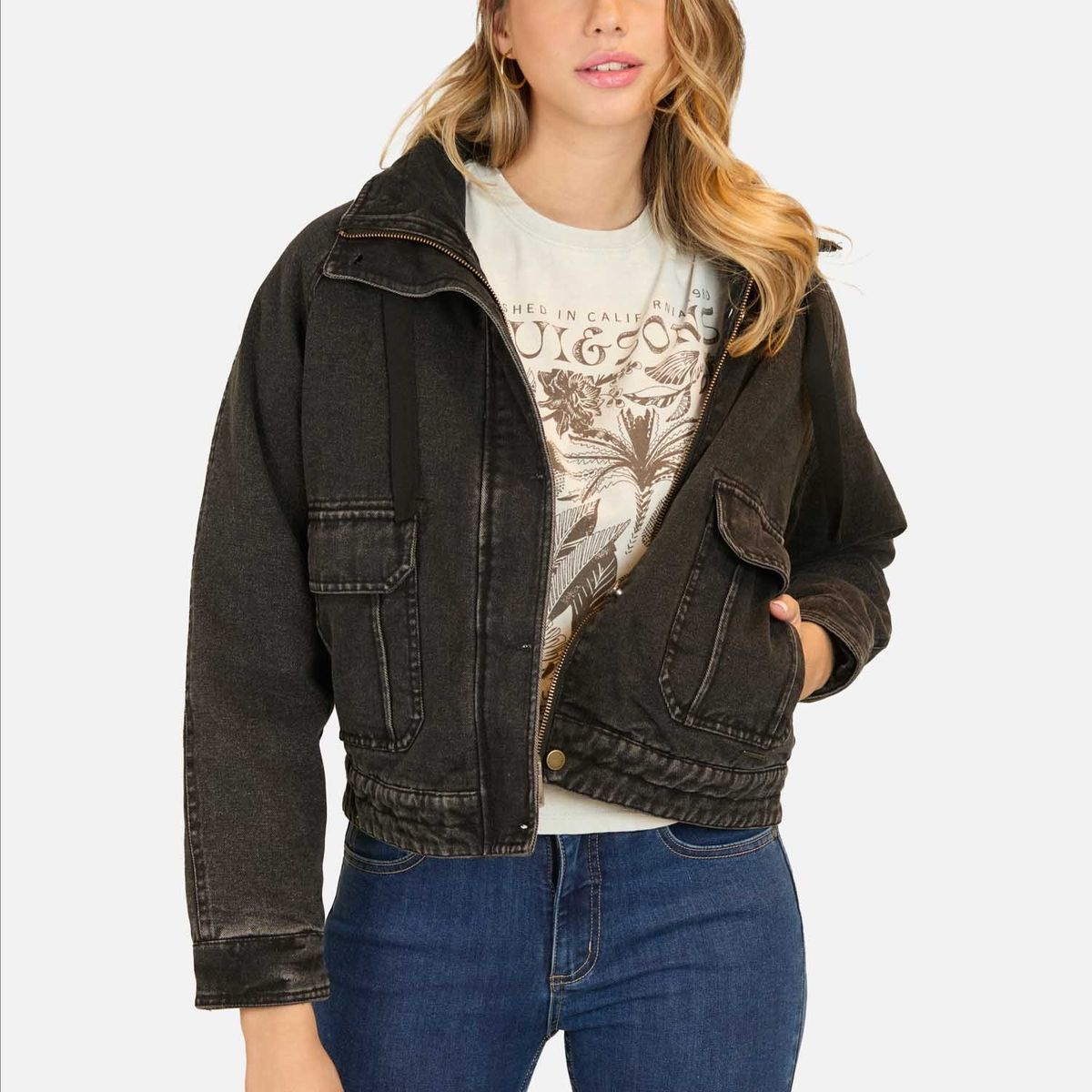 MAUI AND SONS - Chaqueta Pegaso Negro Mujer Maui And Sons