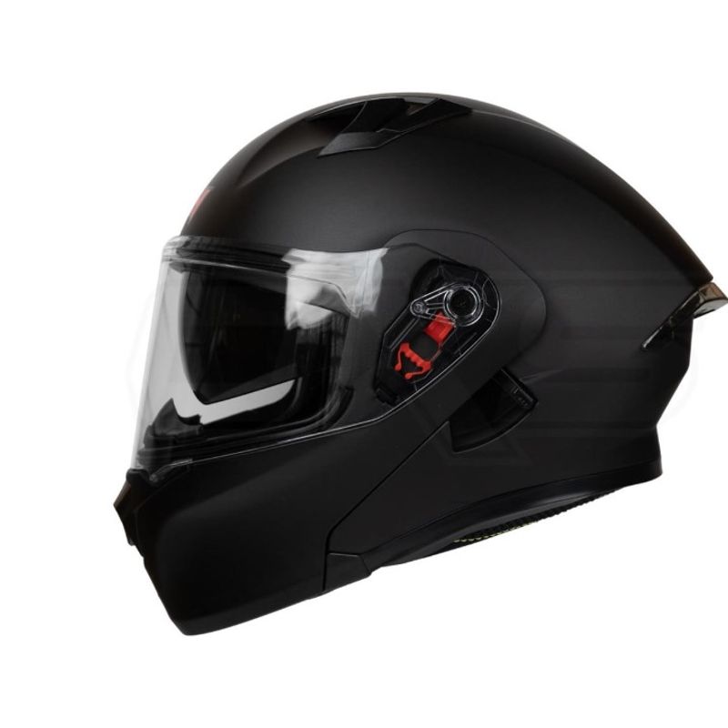 ICH - Casco moto ich 3120 solid negro opaco abatible con sun visor certificación dot