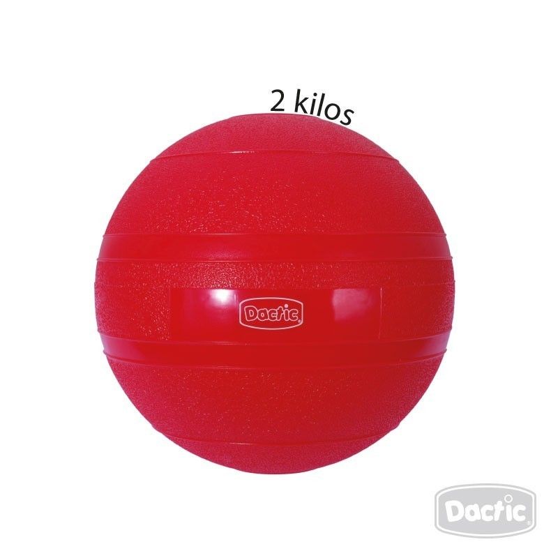 DACTIC - Balón Medicinal 2 Kg - Crossfit - Kine Dactic - Rojo