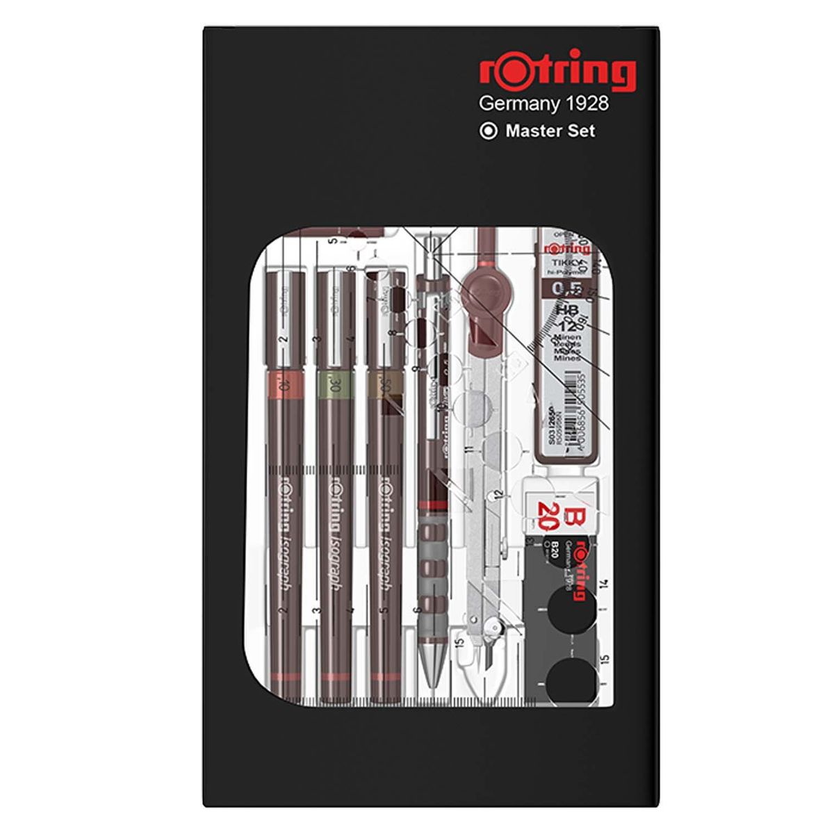 ROTRING - Set de Tiralíneas Isograph Rotring Master (0.1 - 0.3 - 0.5 mm)