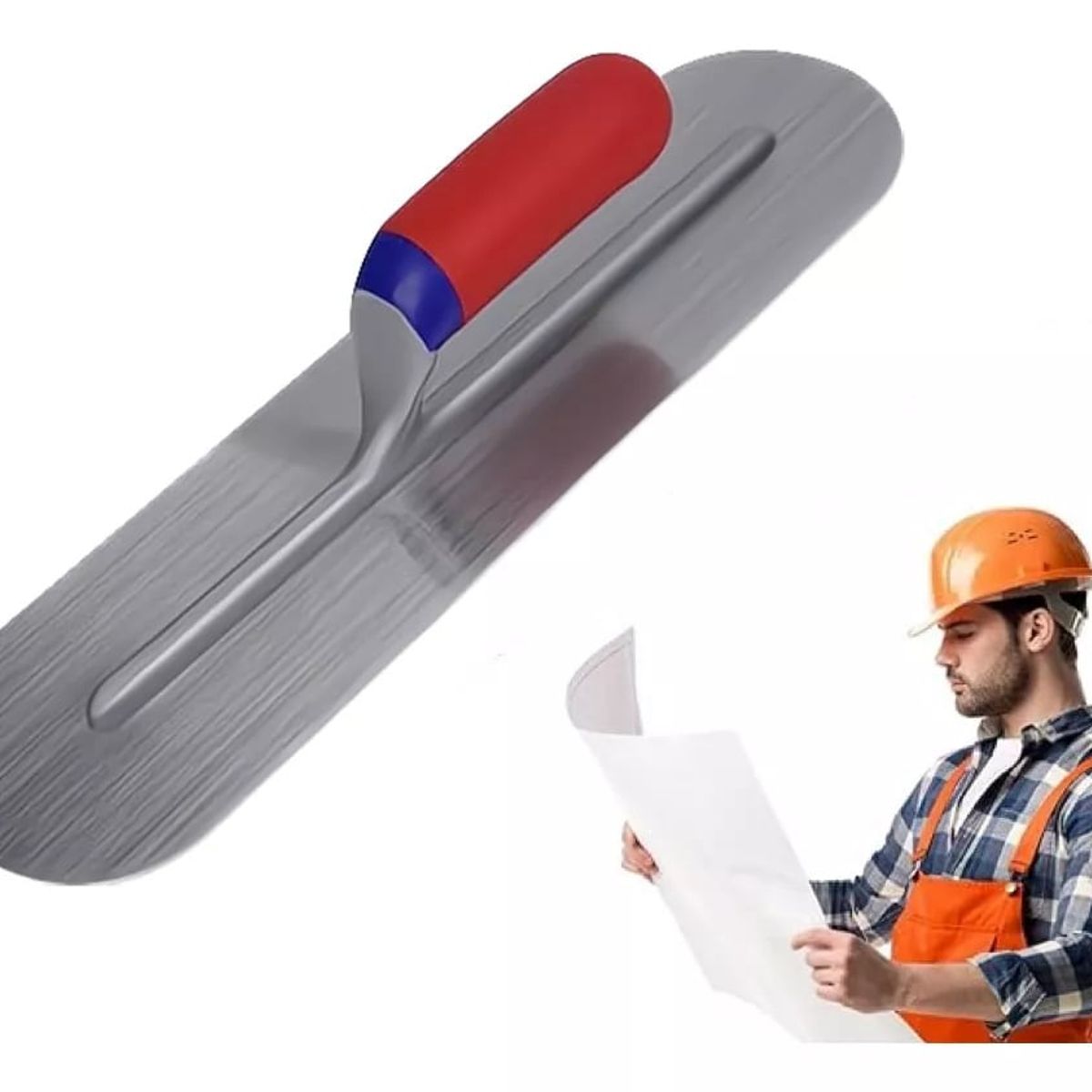 KUANGYE - Llana De Enlucido De Acero Inoxidable Curva Hormigón