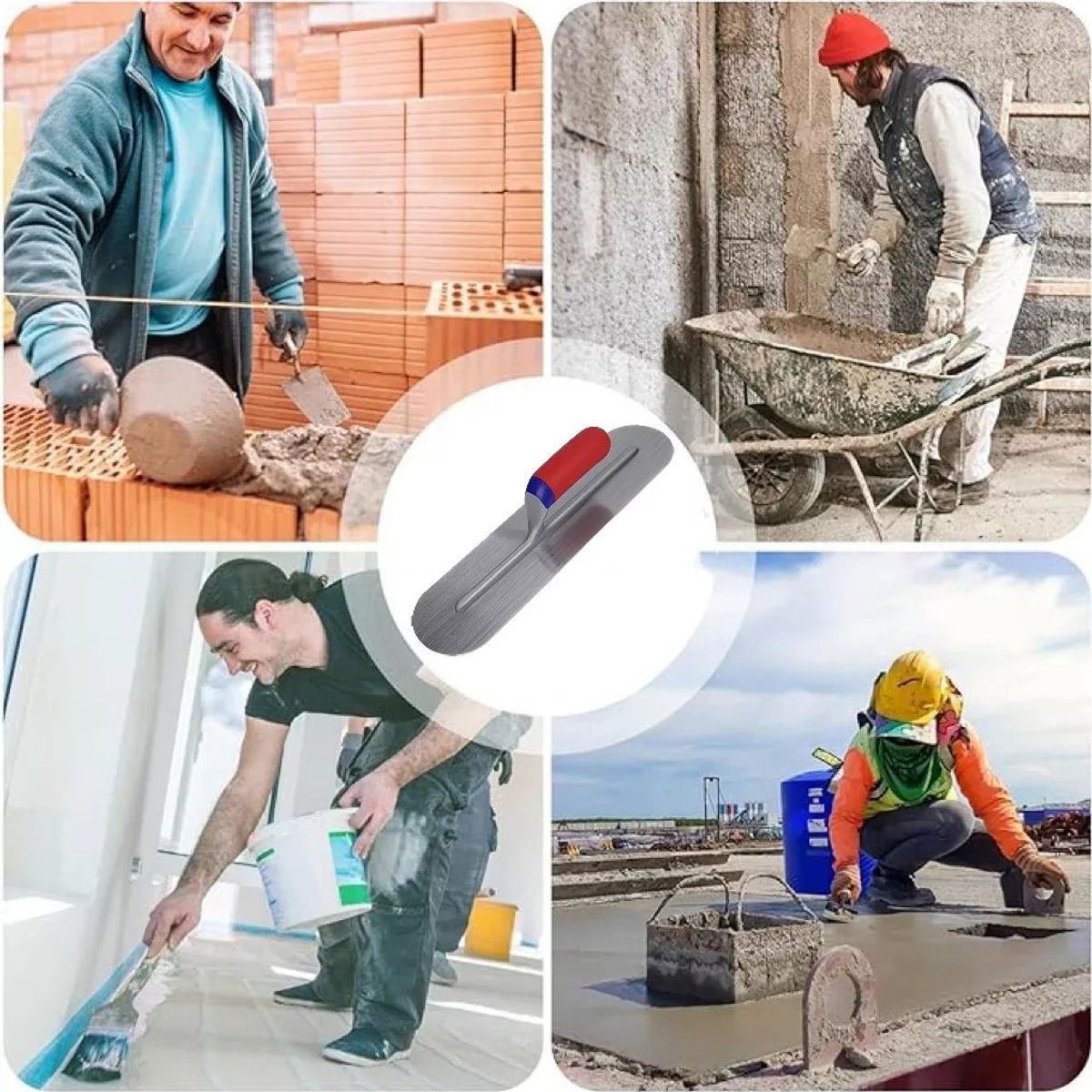 KUANGYE - Llana De Enlucido De Acero Inoxidable Curva Hormigón