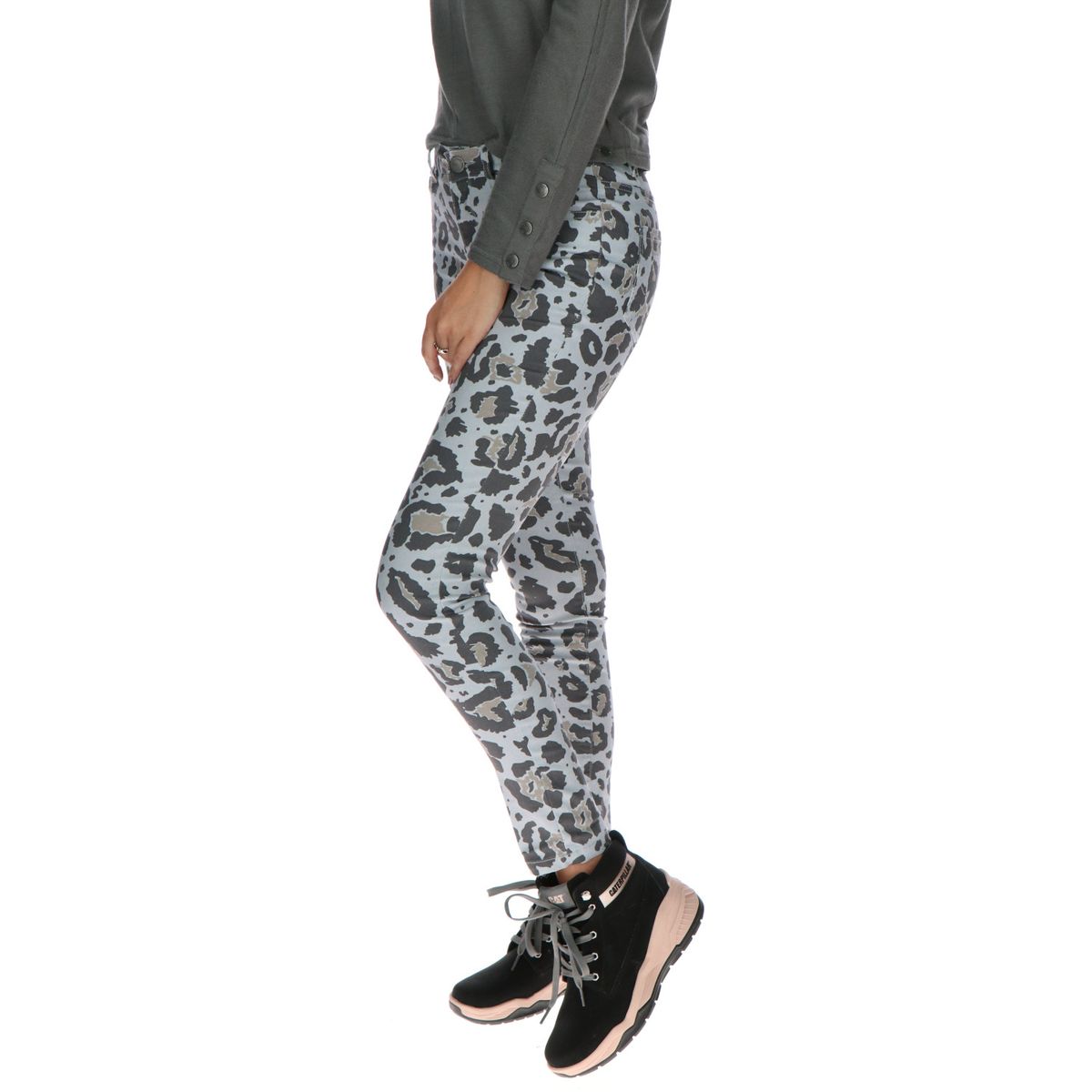 CAT - Pantalon Mujer Print/Fashion Symbol Jegging Gris CAT