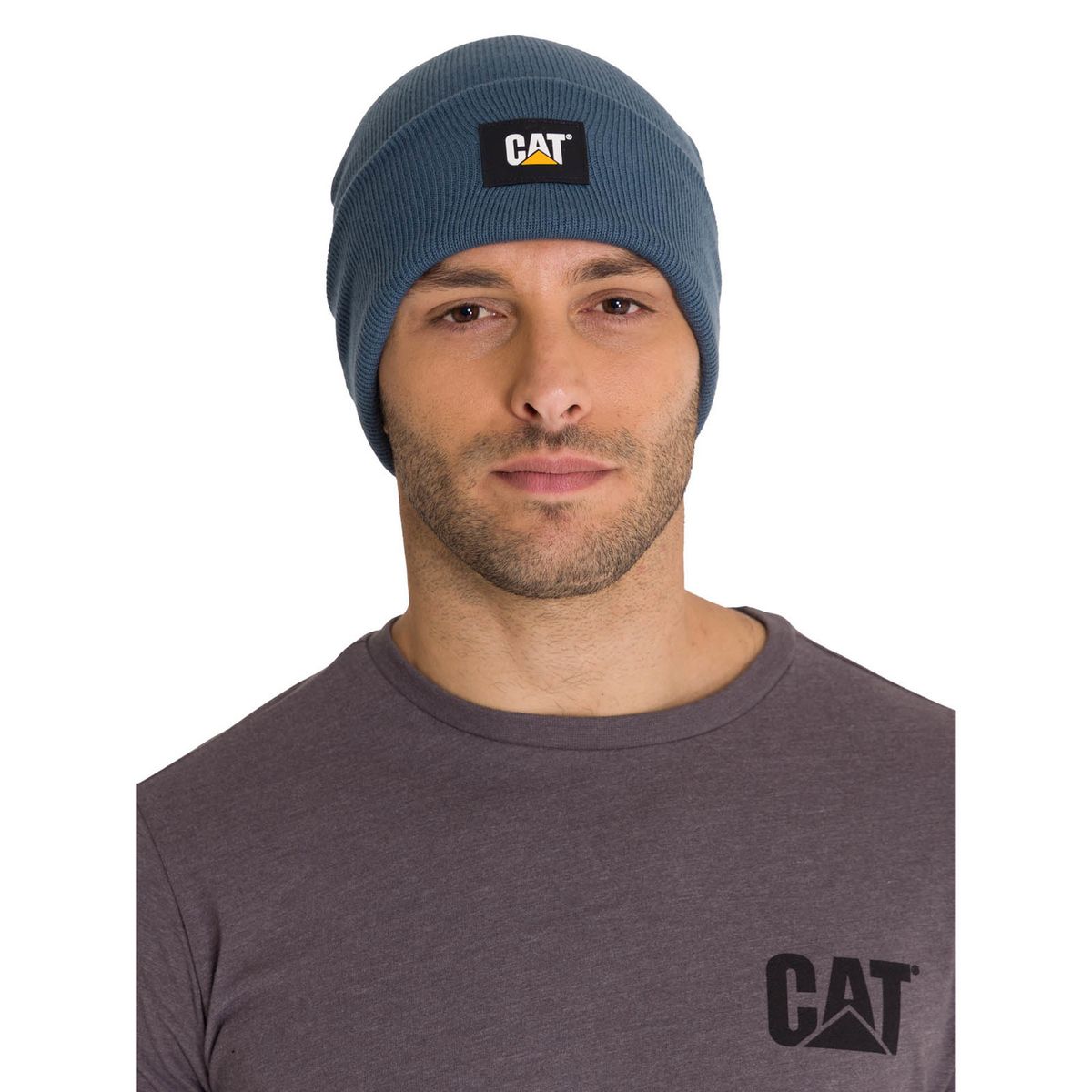 CAT - Gorro Casual Hombre Cat Label Cuff Beanie Azul CAT
