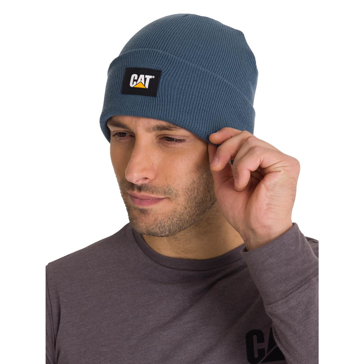 CAT - Gorro Casual Hombre Cat Label Cuff Beanie Azul CAT
