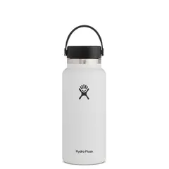 HYDRO FLASK - Botella Boca Ancha 946 Ml Unisex Adulto Blanco