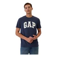 Polera Logo Manga Corta Hombre Azul